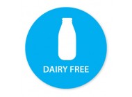 Dairy Free 25mm circular 1000 per roll 		 